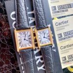 New Copy Cartier Tank Solo Watches Gold Case Diamond Bezel_th.jpg